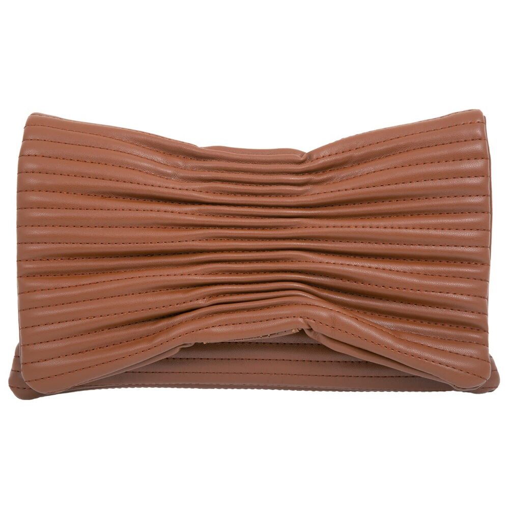 9426 Faux Leather Quilted Envelope Clutch,Tan44